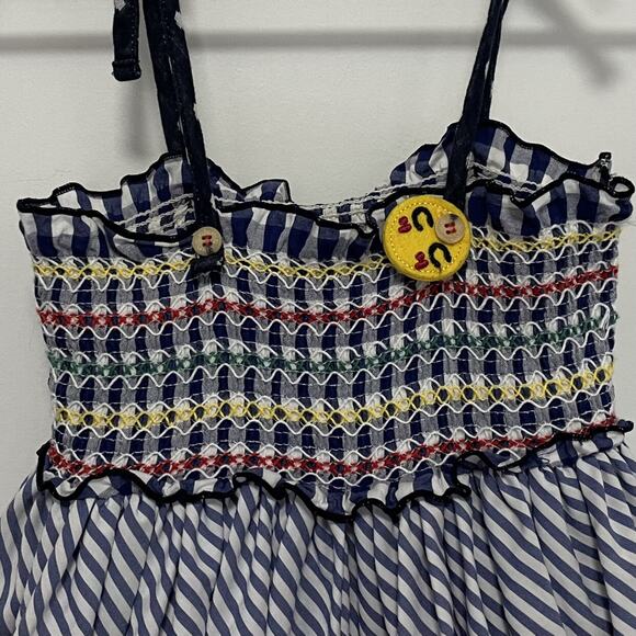 Clan C Bubble Smocked Zigzag Romper Size 12M - Picture 2 of 10